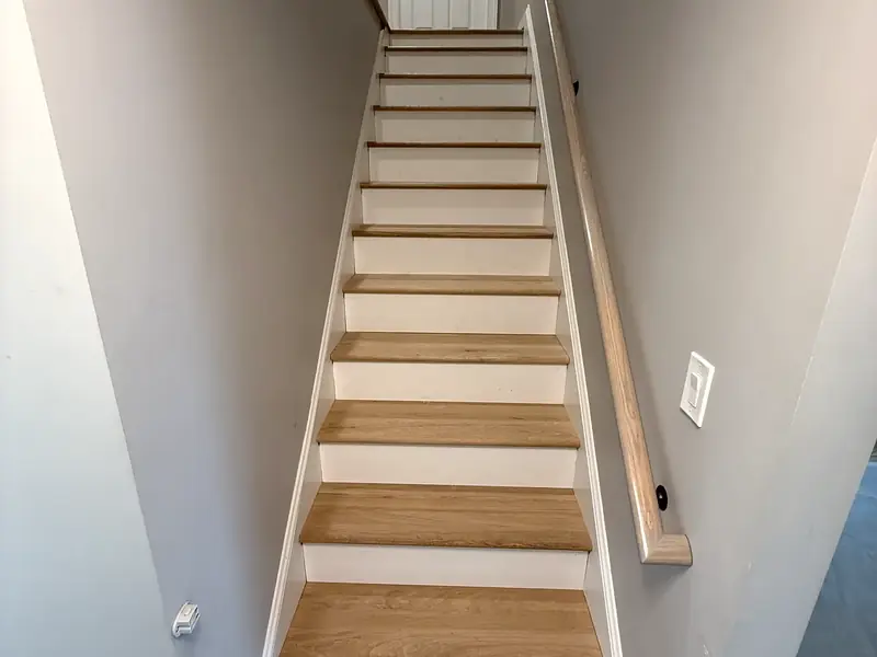 Finished oak stair treads