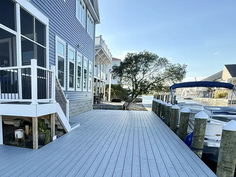 Completed waterfront deck