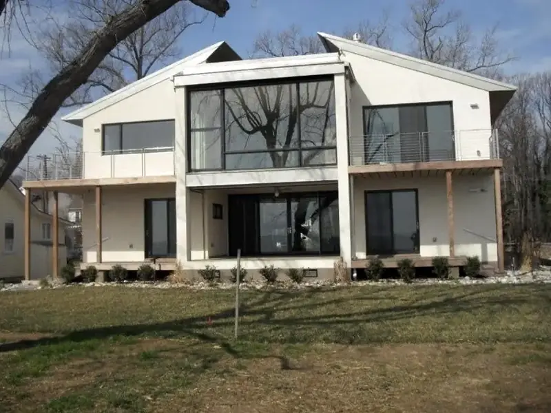 Completed modern custom home