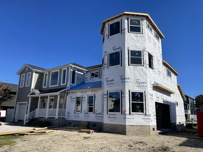 Tower addition with windows installed
