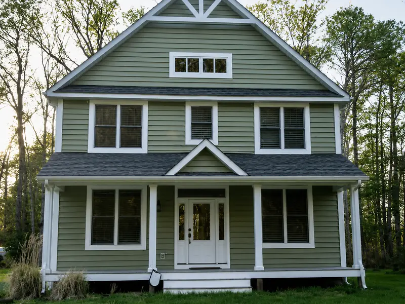 Completed traditional green home